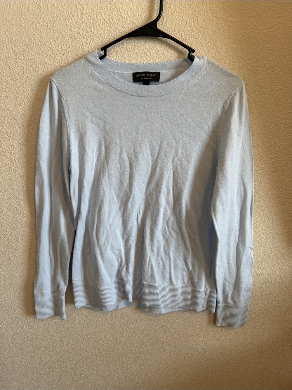 Banana Republic Pale Blue Long Sleeve Crewneck